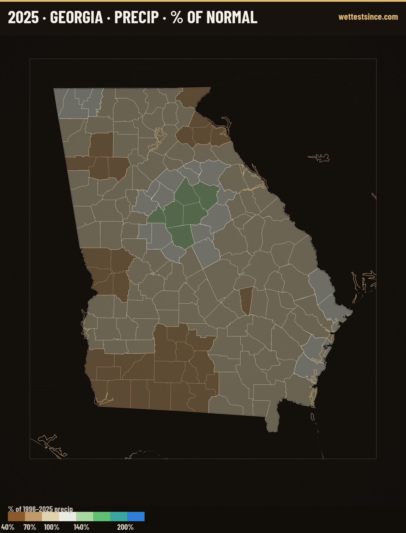 Where 2025 Ran Wet &amp; Dry