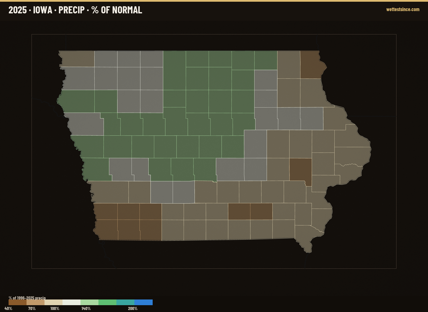 Where 2025 Ran Wet &amp; Dry