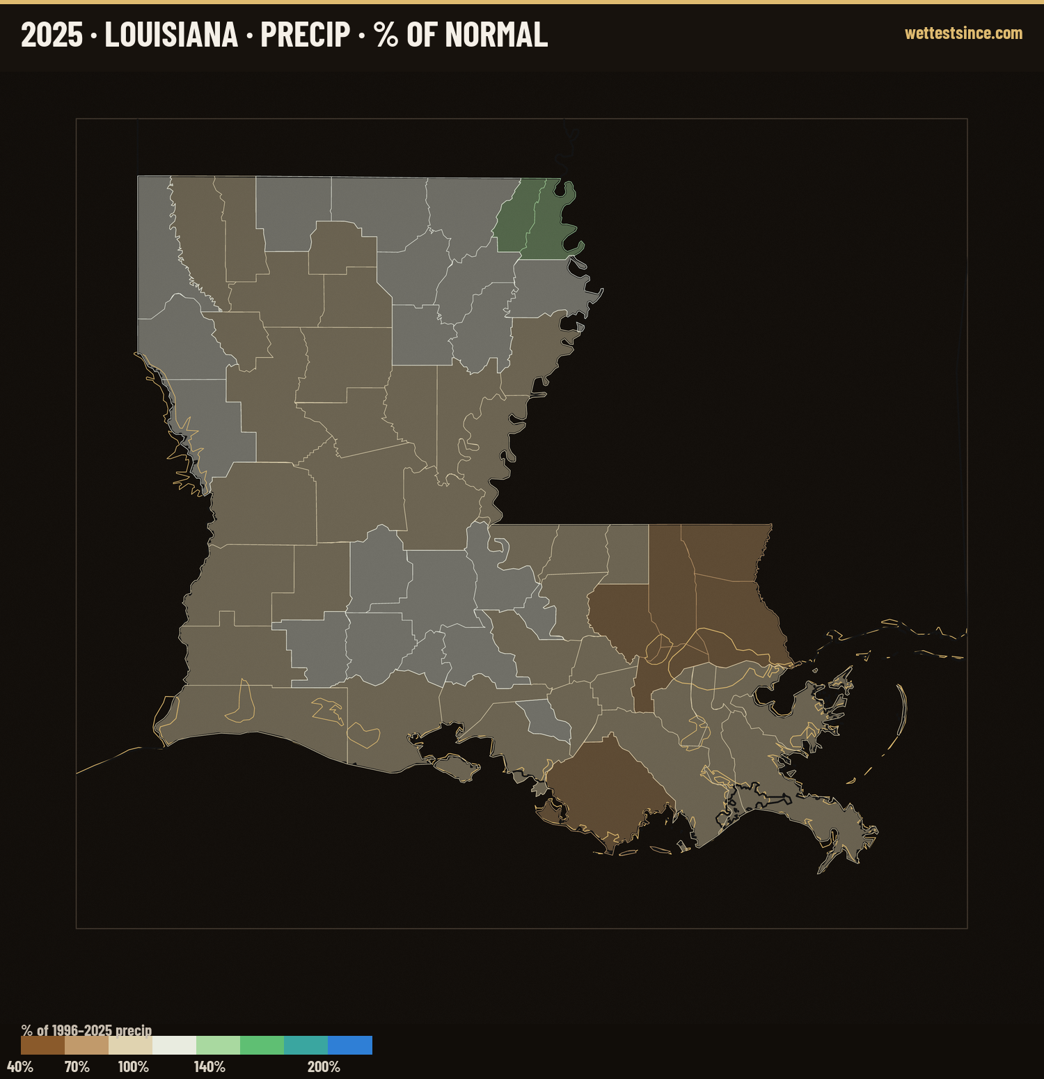 Where 2025 Ran Wet &amp; Dry