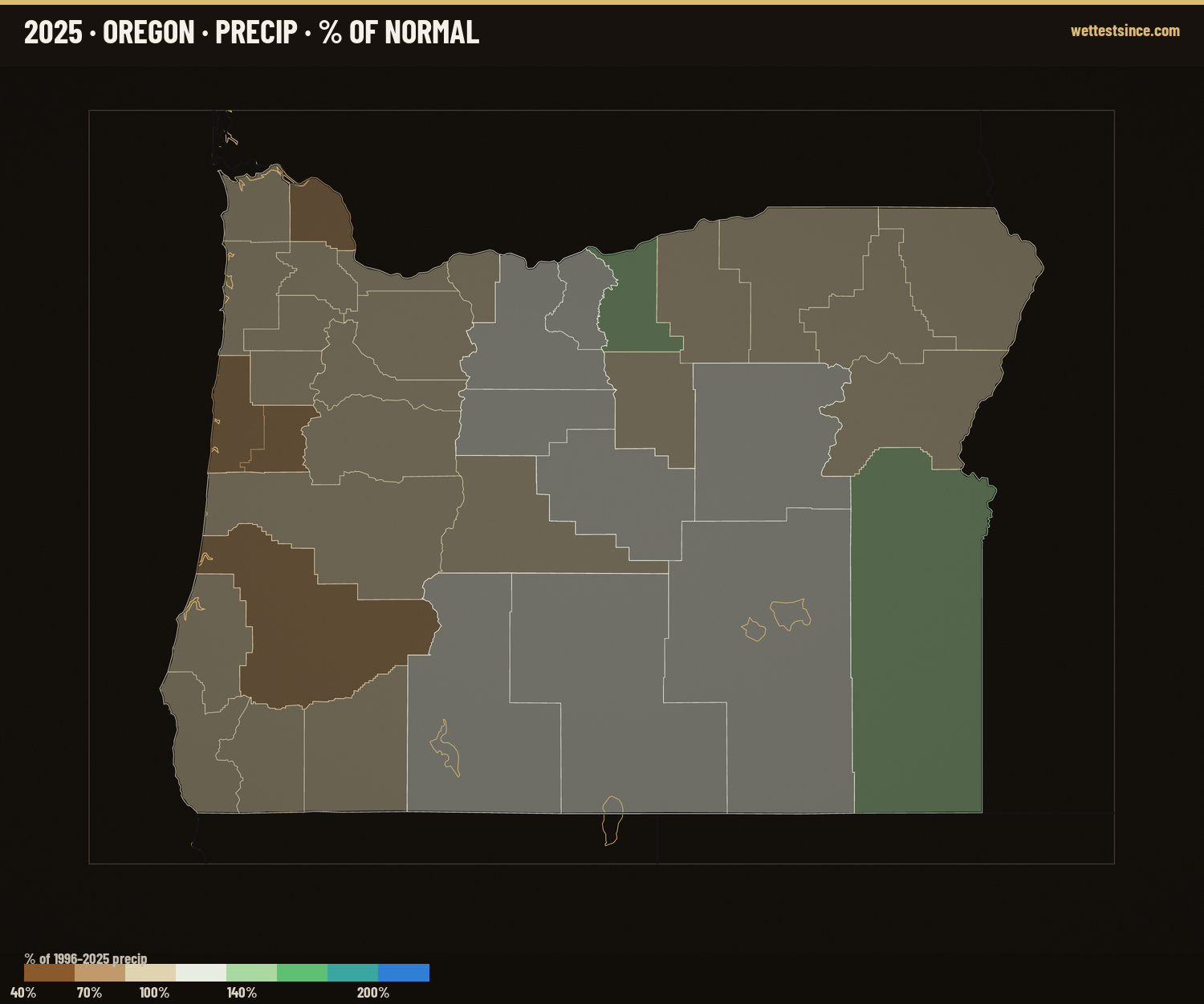 Where 2025 Ran Wet &amp; Dry